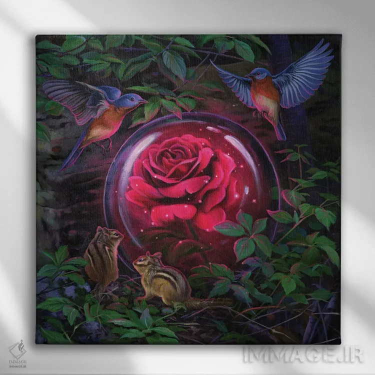 تابلو آرزویی که به حقیقت پیوست اثر گیگی چن - نمای روبهرو روی دیوار