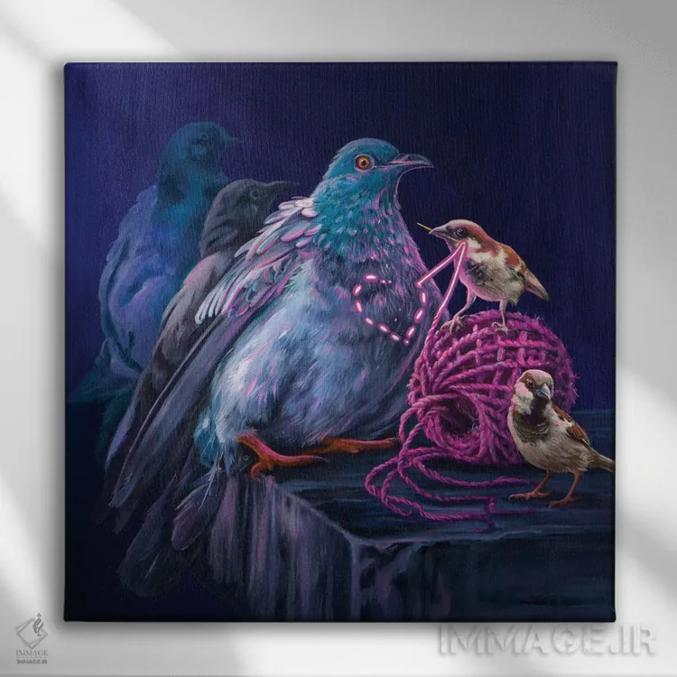 تابلو اجازه بده این کار را برایت انجام دهم اثر گیگی چن - نمای روبهرو روی دیوار