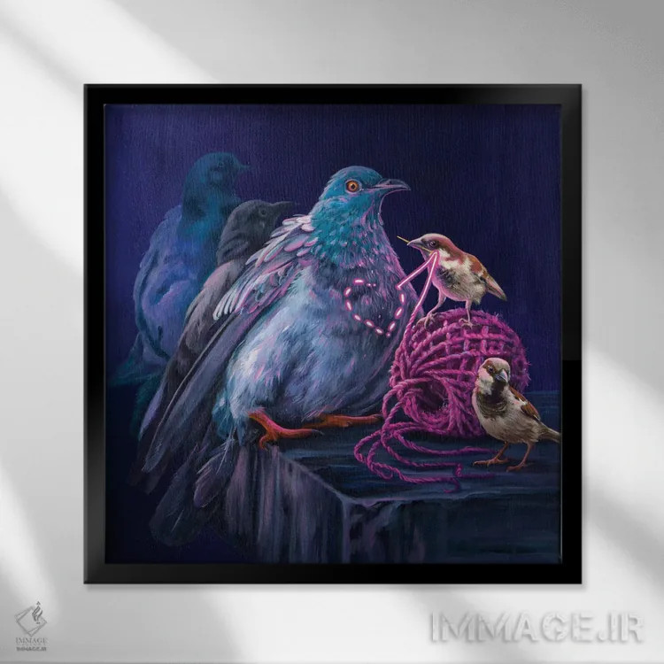 تابلو اجازه بده این کار را برایت انجام دهم اثر گیگی چن - نمای قابدار مشکی