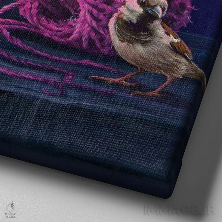 تابلو اجازه بده این کار را برایت انجام دهم اثر گیگی چن - نمای نزدیک بافت بوم