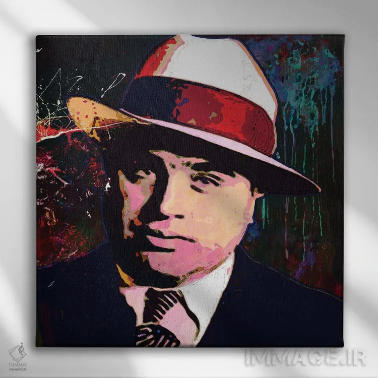 تابلو آل کاپون (خلافکار معروف آمریکایی) اثر گابریل کوزارلی - نمای روبهرو روی دیوار