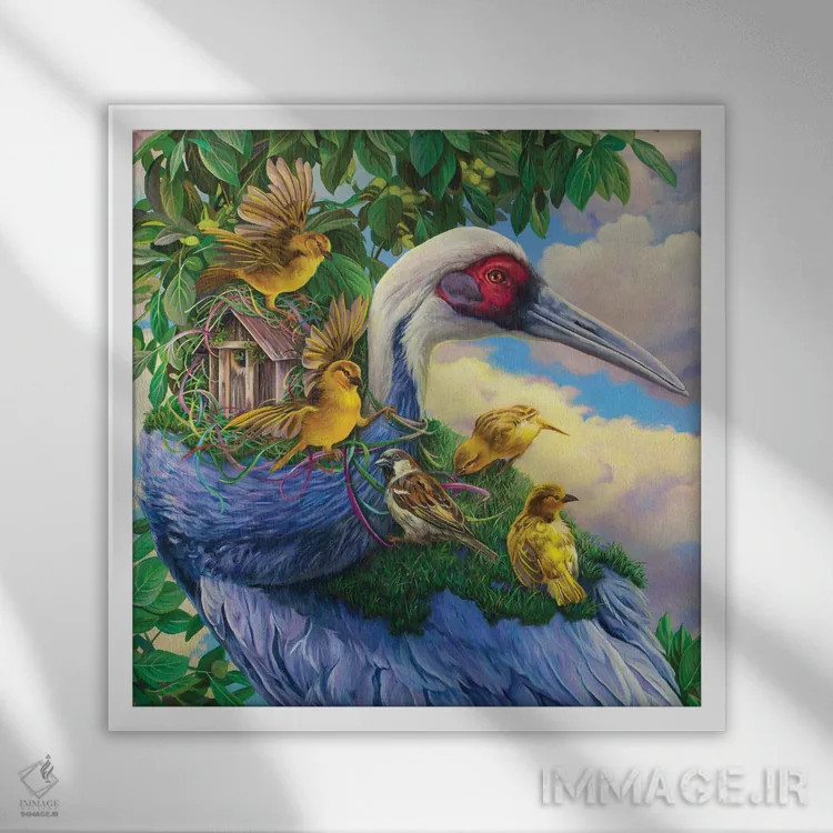 تابلو یک پایه خوب اثر گیگی چن - نمای قابدار سفید