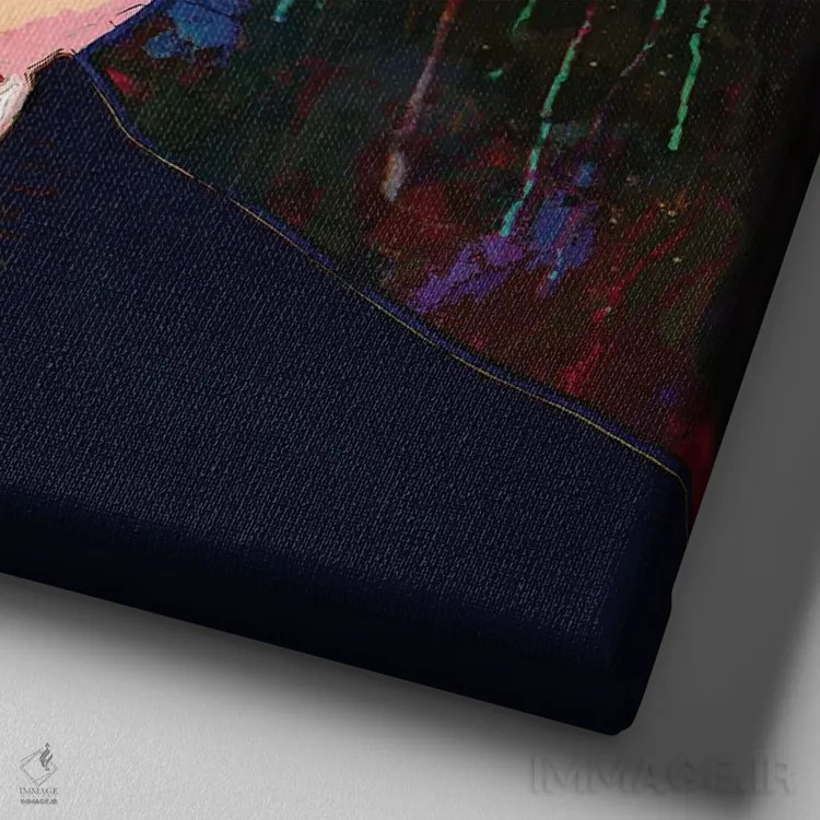 تابلو آل کاپون (خلافکار معروف آمریکایی) اثر گابریل کوزارلی - نمای نزدیک بافت بوم