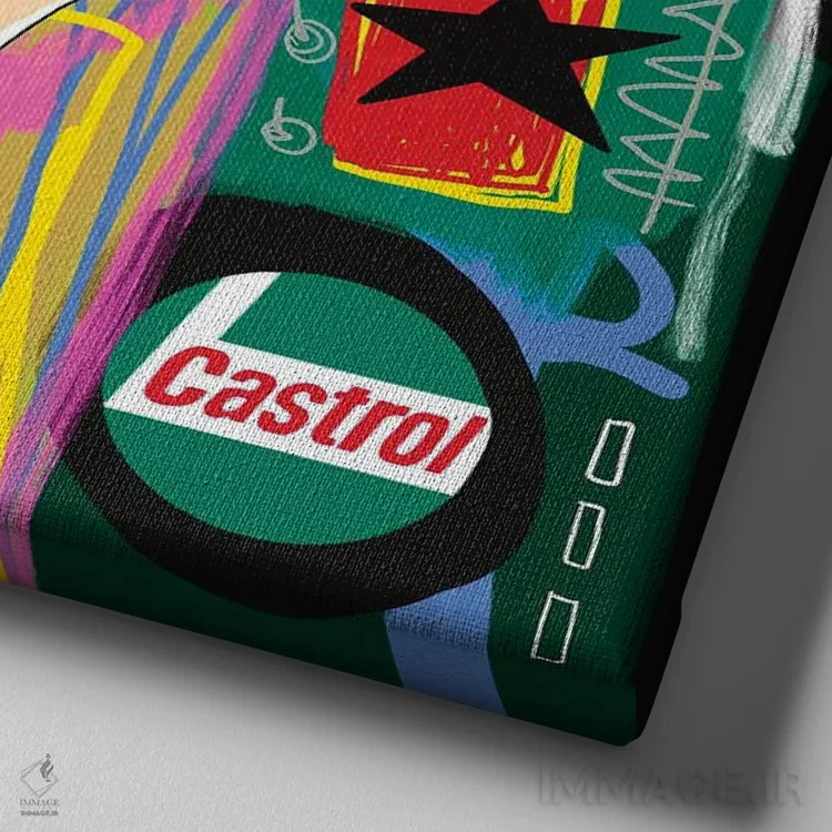 تابلو آرامش بیاور اثر گابریل کوزارلی - نمای نزدیک بافت بوم