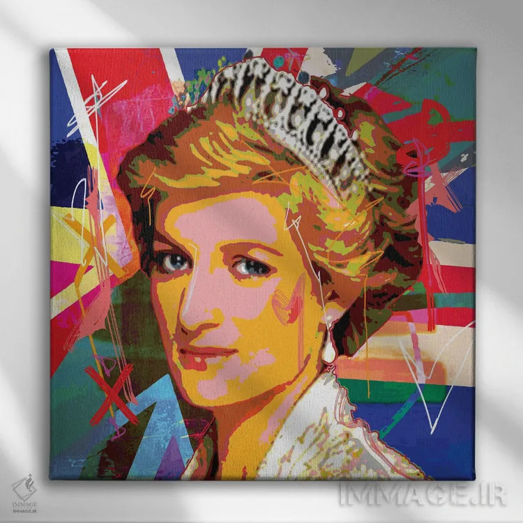 تابلو دیانا ایکس اثر گابریل کوزارلی - نمای روبهرو روی دیوار
