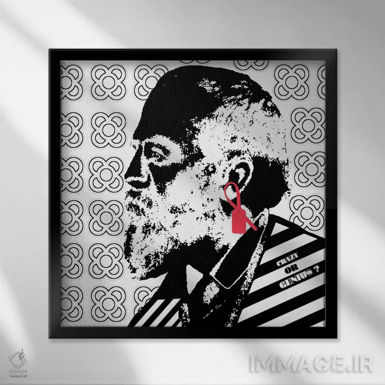 تابلو گاودی خارج (الهام از معمار اسپانیایی) اثر گابریل کوزارلی - نمای قابدار مشکی