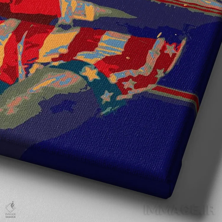 تابلو نبرد حماسی اثر گابریل کوزارلی - نمای نزدیک بافت بوم