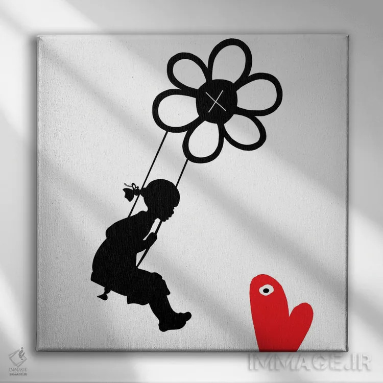 تابلو تاب گل اثر گابریل کوزارلی - نمای روبهرو روی دیوار