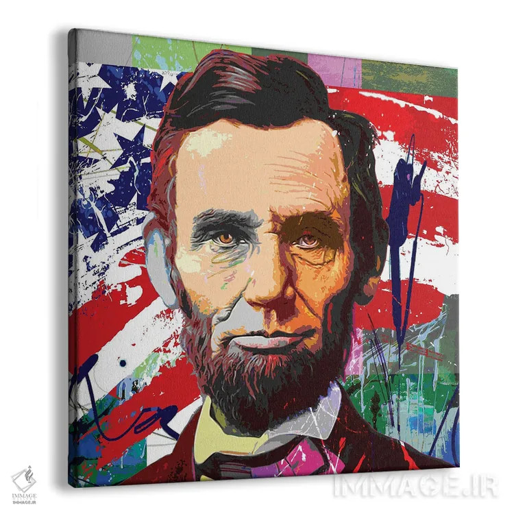تابلو لینکلن (رئیس جمهور سابق آمریکا) اثر گابریل کوزارلی - نمای پرسپکتیو محصول
