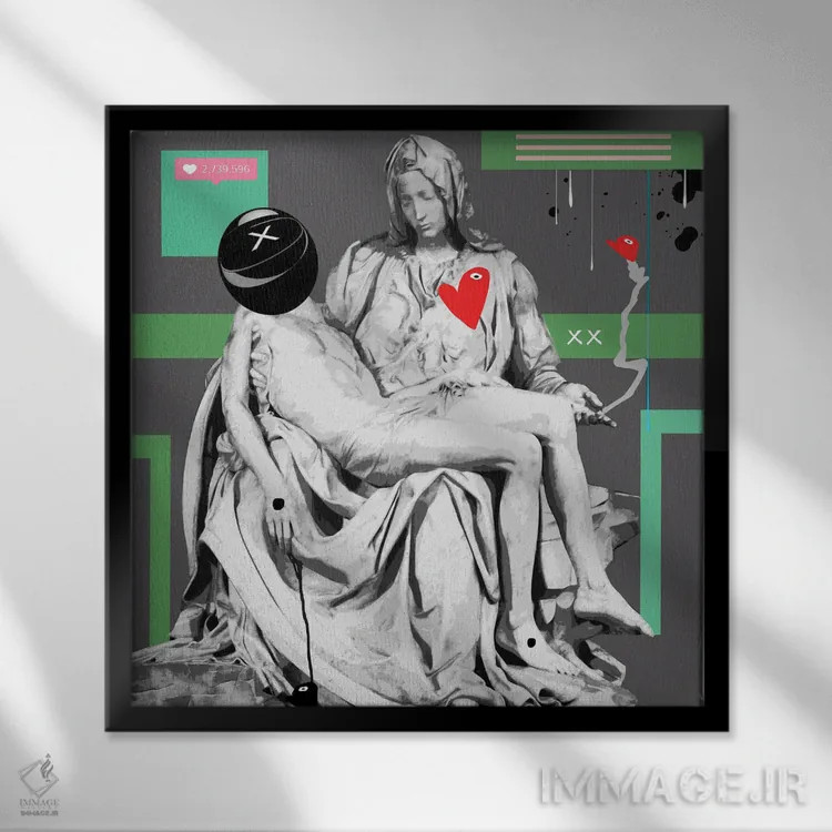 تابلو وفاداری اثر گابریل کوزارلی - نمای قابدار مشکی