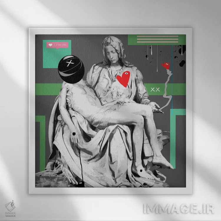 تابلو وفاداری اثر گابریل کوزارلی - نمای قابدار سفید