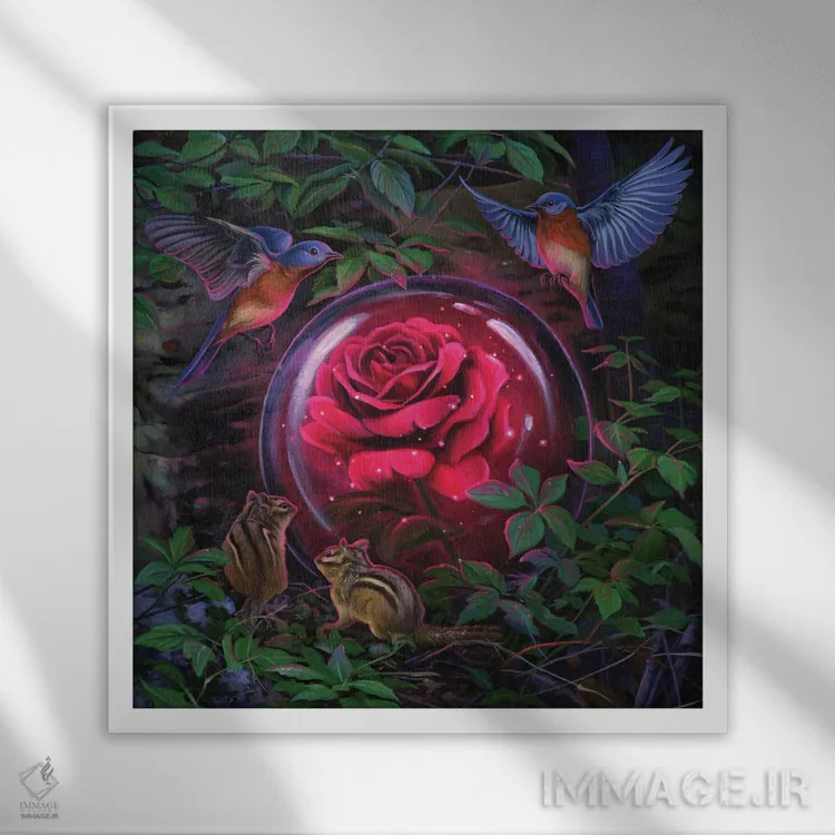 تابلو آرزویی که به حقیقت پیوست اثر گیگی چن - نمای قابدار سفید