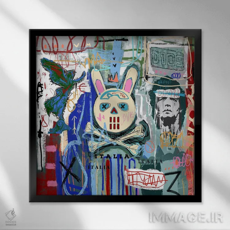 تابلو ایتالیا (نام کشور) اثر گابریل کوزارلی - نمای قابدار مشکی