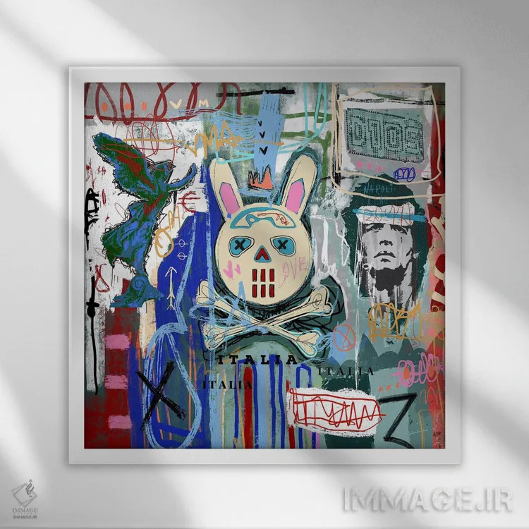 تابلو ایتالیا (نام کشور) اثر گابریل کوزارلی - نمای قابدار سفید