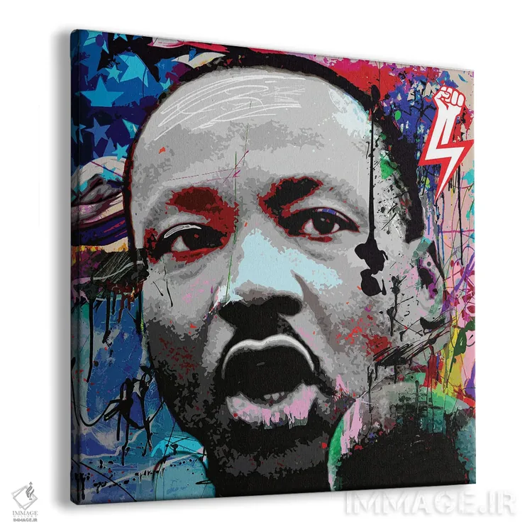 تابلو مارتین لوتر کینگ (فعال حقوق بشر) اثر گابریل کوزارلی - نمای پرسپکتیو محصول
