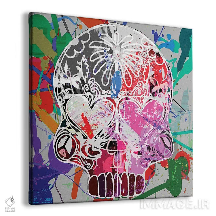 تابلو جمجمه عشق اثر گابریل کوزارلی - نمای پرسپکتیو محصول