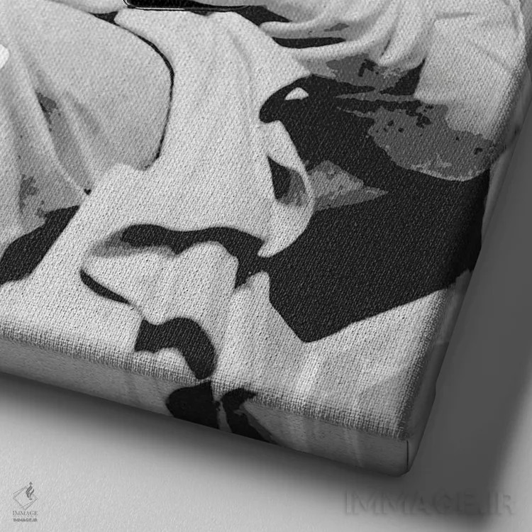 تابلو عشق افلاطونی اثر گابریل کوزارلی - نمای نزدیک بافت بوم