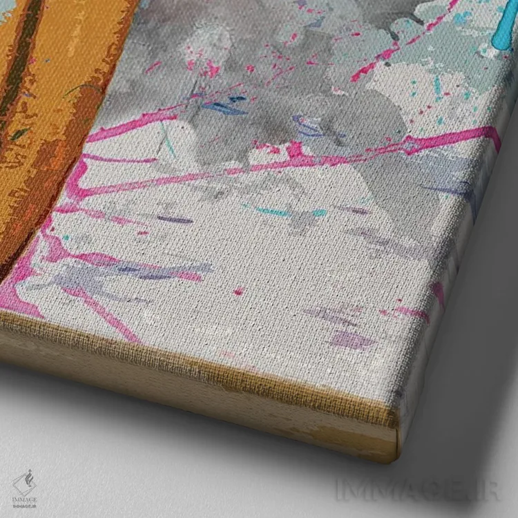 تابلو موجسواران اثر گابریل کوزارلی - نمای نزدیک بافت بوم