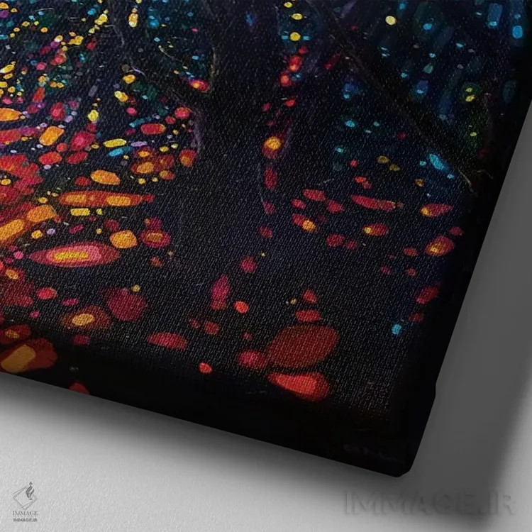 تابلو نزدیک شدیم... اثر گیل بوستامانته - نمای نزدیک بافت بوم