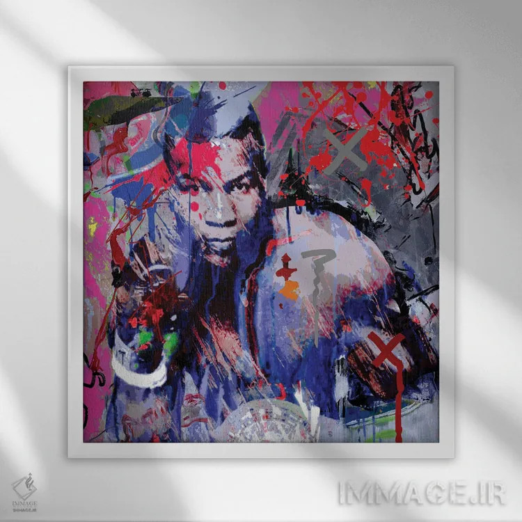تابلو تایسون ایکس (نام خاص) اثر گابریل کوزارلی - نمای قابدار سفید
