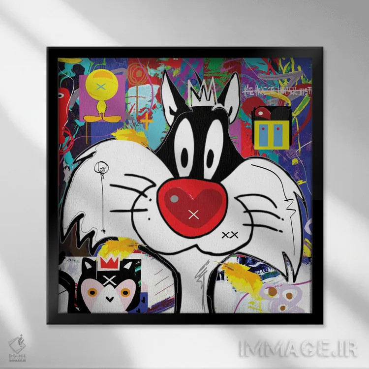 تابلو سیلوستر ایکس اثر گابریل کوزارلی - نمای قابدار مشکی