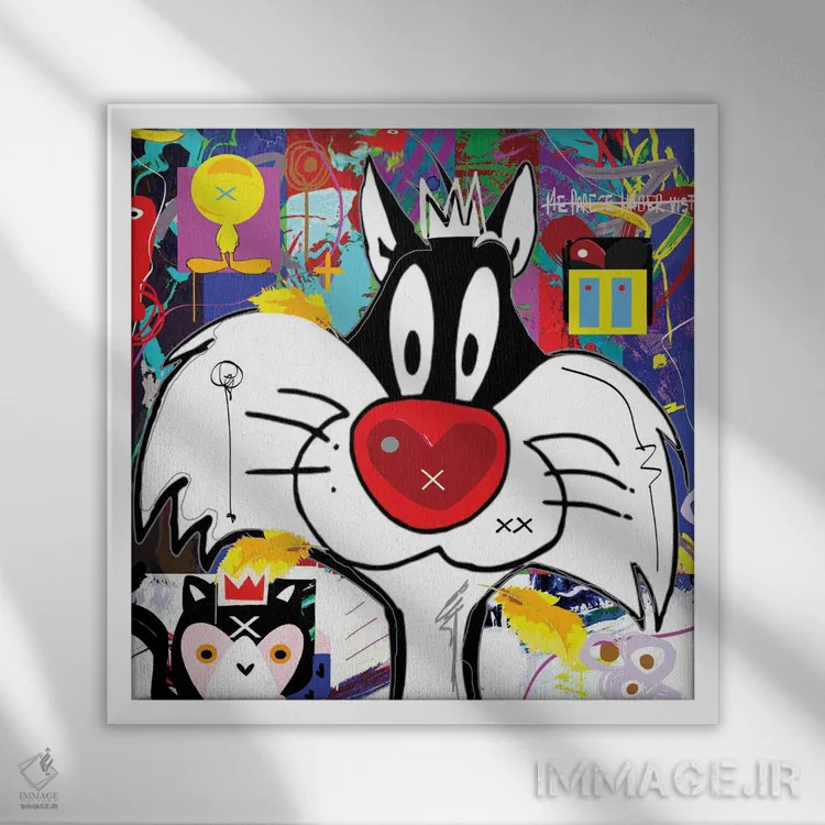 تابلو سیلوستر ایکس اثر گابریل کوزارلی - نمای قابدار سفید