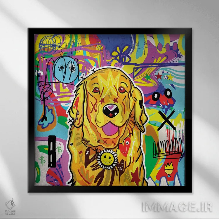 تابلو پسر طلایی اثر گابریل کوزارلی - نمای قابدار مشکی