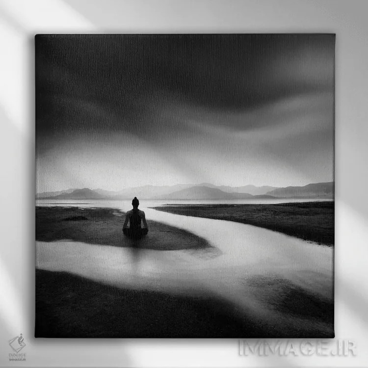 تابلو جویبار ذن اثر جورج دیگالاکیس - نمای روبهرو روی دیوار