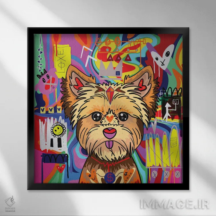 تابلو یورک سر (بازی با کلمات) اثر گابریل کوزارلی - نمای قابدار مشکی