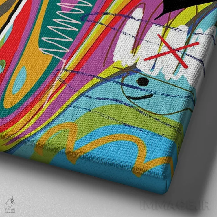 تابلو سگ گریهوند (نژاد سگ) اثر گابریل کوزارلی - نمای نزدیک بافت بوم