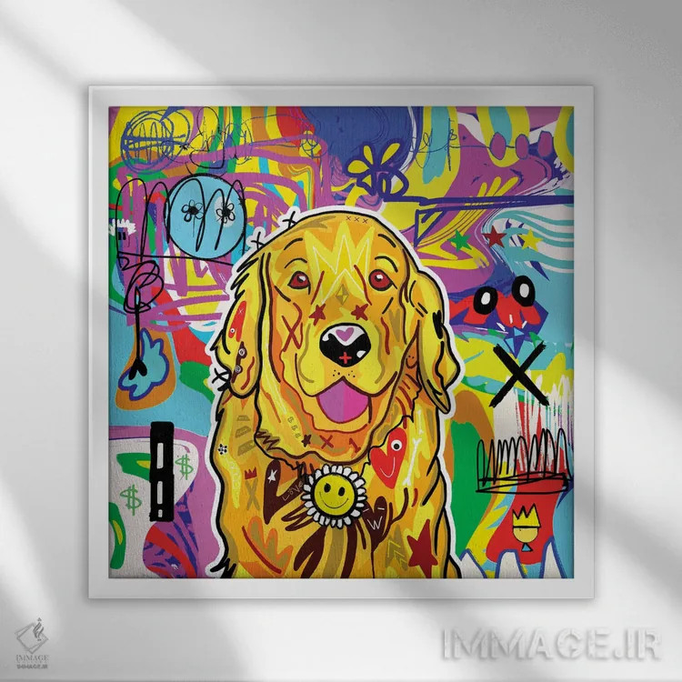 تابلو پسر طلایی اثر گابریل کوزارلی - نمای قابدار سفید