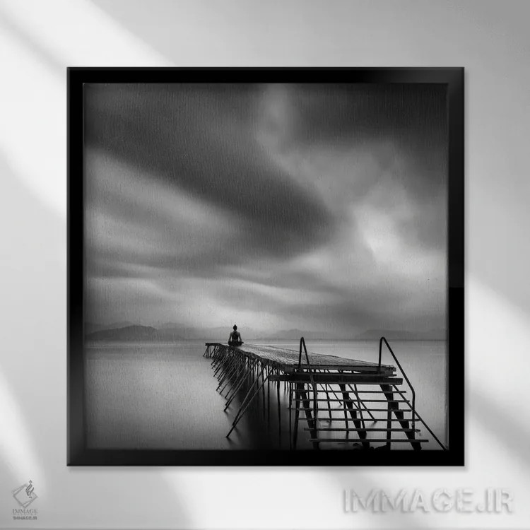 تابلو مدیتیشن اثر جورج دیگالاکیس - نمای قابدار مشکی