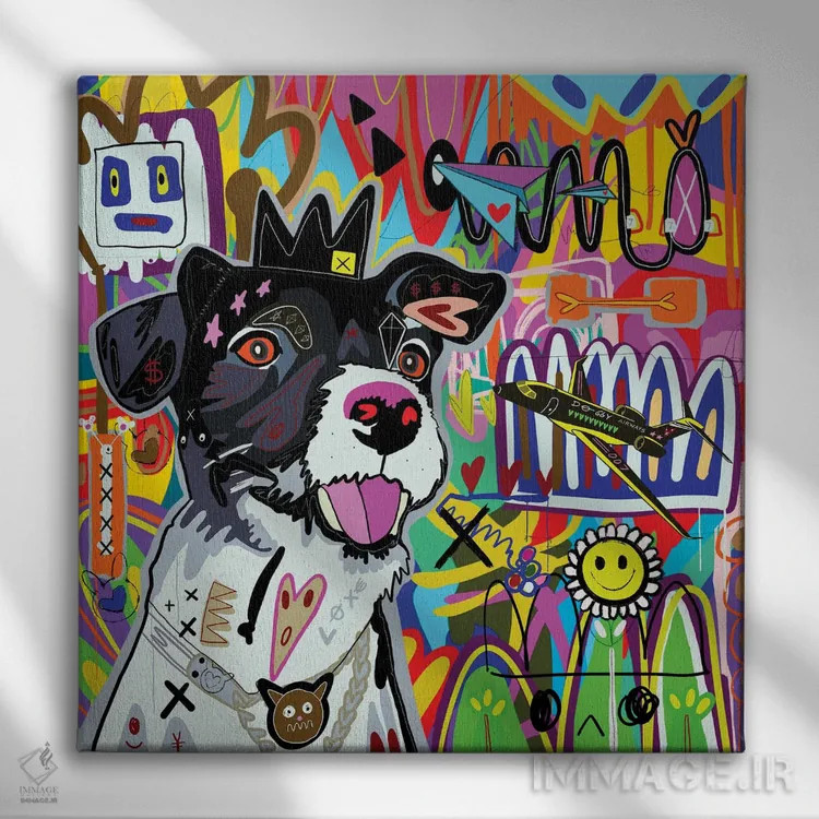 تابلو سگ جت اثر گابریل کوزارلی - نمای روبهرو روی دیوار