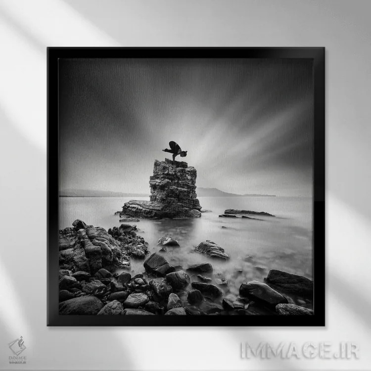 تابلو ذن ۱۳ اثر جورج دیگالاکیس - نمای قابدار مشکی