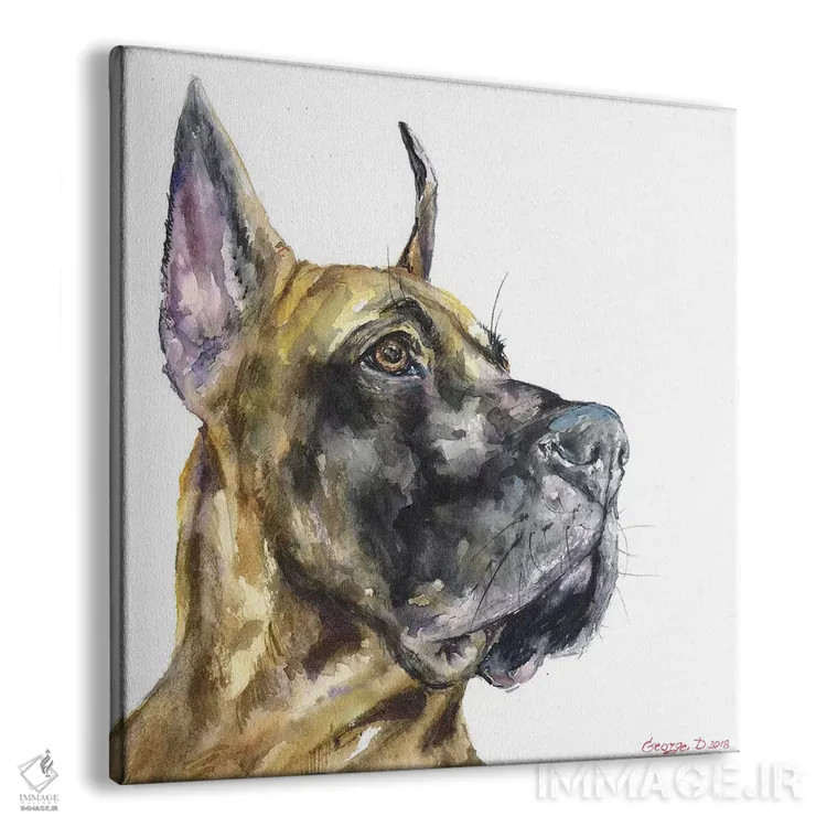 تابلو گریت باور (نژاد سگ) اثر جورج دیاچنکو - نمای پرسپکتیو محصول