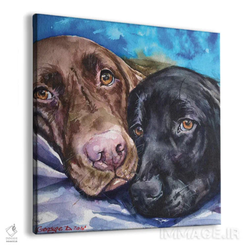 تابلو لابرادورها (جمع نژاد سگ لابرادور) اثر جورج دیاچنکو - نمای پرسپکتیو محصول