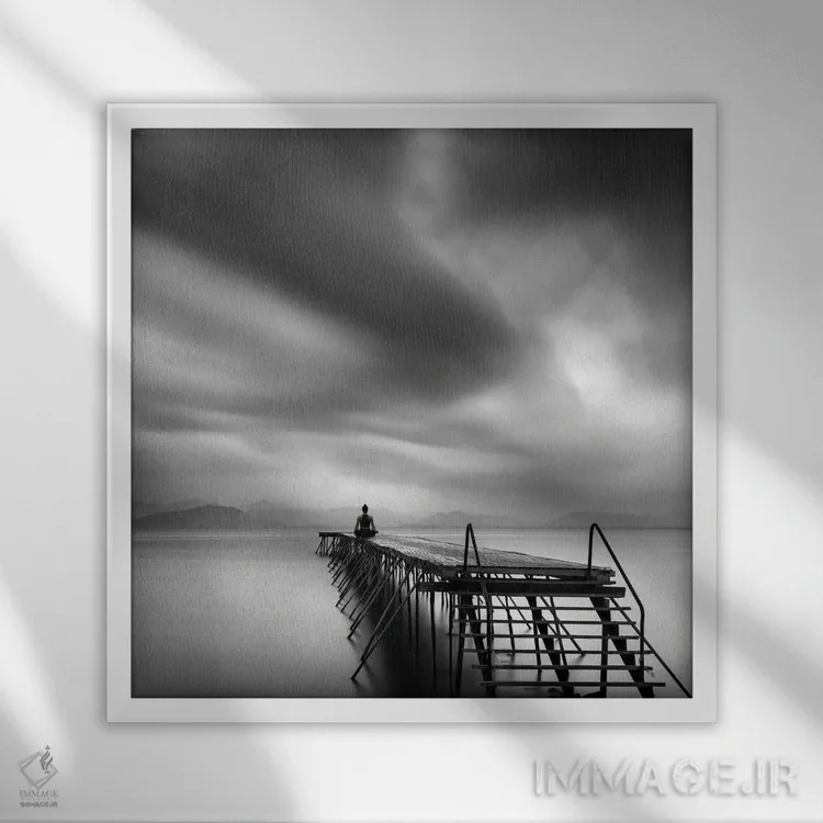 تابلو مدیتیشن اثر جورج دیگالاکیس - نمای قابدار سفید