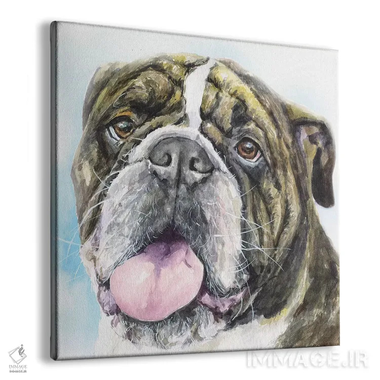 تابلو بولداگ انگلیسی ۱ (نژاد سگ) اثر جورج دیاچنکو - نمای پرسپکتیو محصول