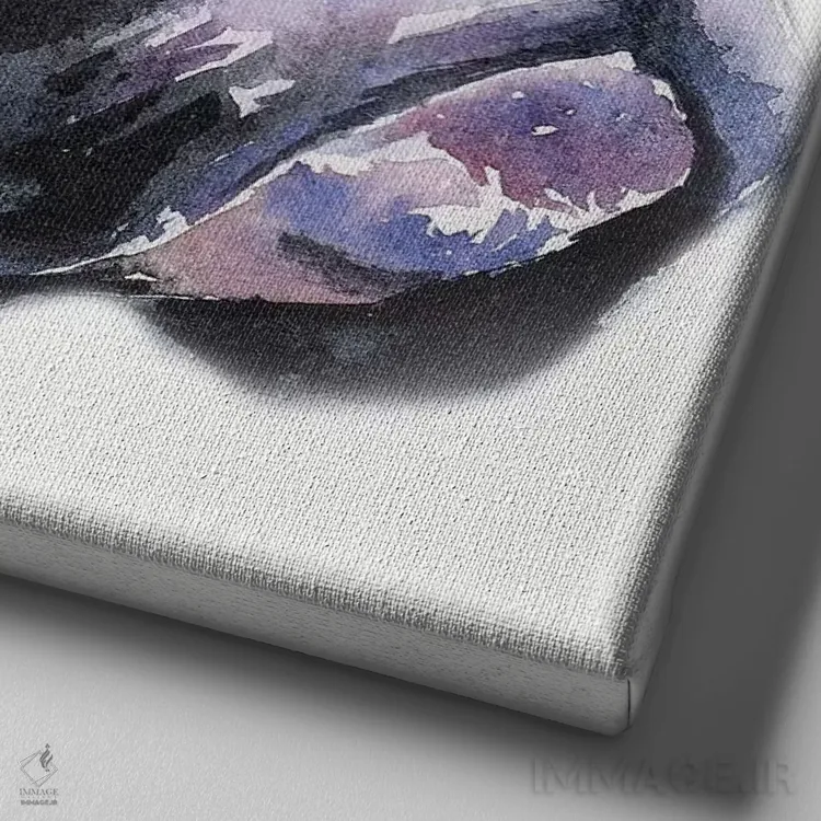 تابلو باکسر در مه اثر جورج دیاچنکو - نمای نزدیک بافت بوم