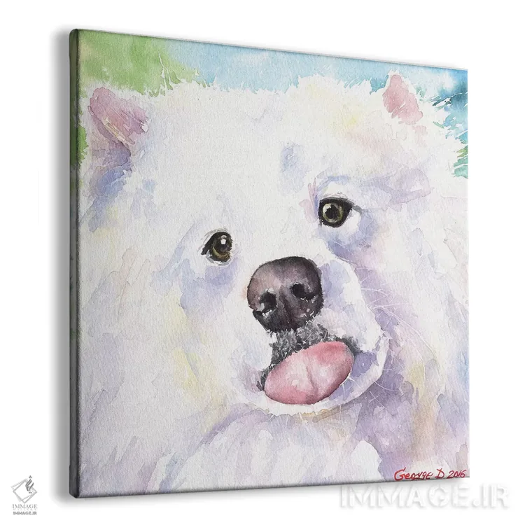 تابلو ساموید (نژاد سگ) اثر جورج دیاچنکو - نمای پرسپکتیو محصول