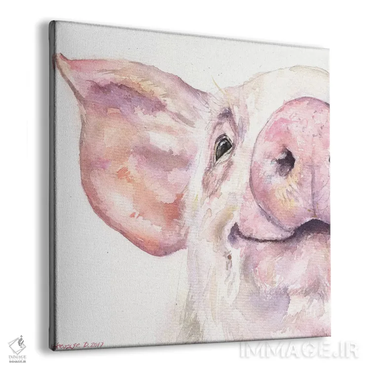 تابلو خوک خوشحال اثر جورج دیاچنکو - نمای پرسپکتیو محصول