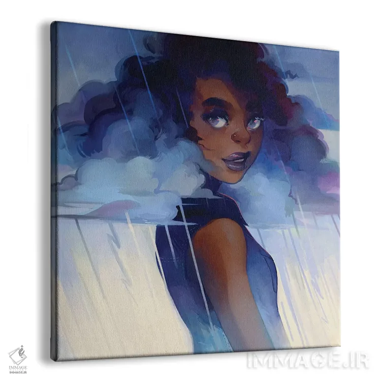 تابلو انگار باران میآید اثر ژنووا بی - نمای پرسپکتیو محصول