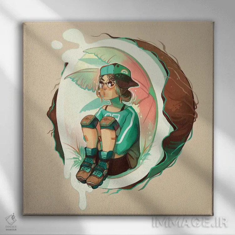 تابلو یک اثر ژنووا بی - نمای روبهرو روی دیوار