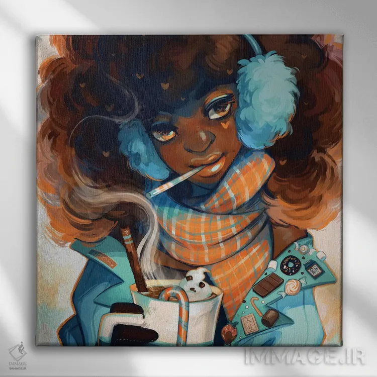 تابلو هات کاکائو (نوشیدنی) اثر ژنووا بی - نمای روبهرو روی دیوار