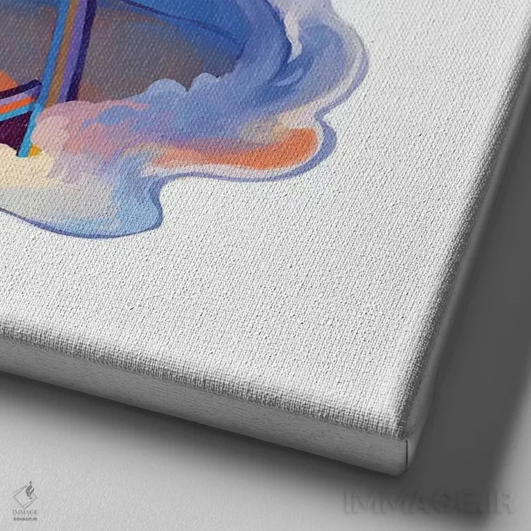 تابلو بندرگاه اثر ژنووا بی - نمای نزدیک بافت بوم