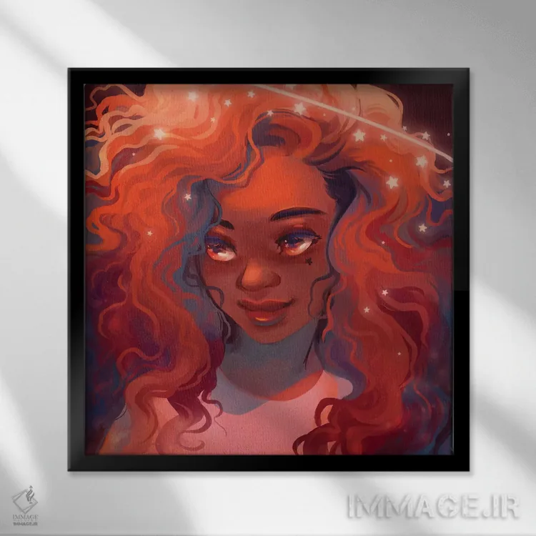 تابلو ساعت جادویی اثر ژنووا بی - نمای قابدار مشکی