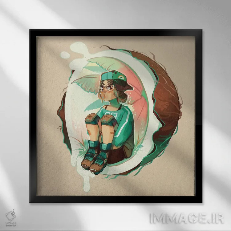 تابلو یک اثر ژنووا بی - نمای قابدار مشکی