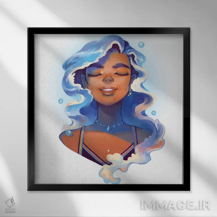 تابلو بندرگاه اثر ژنووا بی - نمای قابدار مشکی