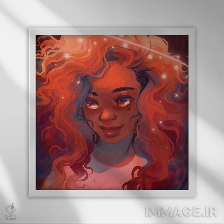 تابلو ساعت جادویی اثر ژنووا بی - نمای قابدار سفید