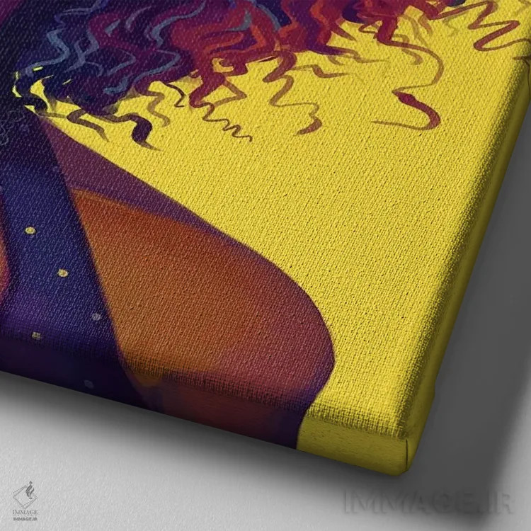 تابلو نئون اثر ژنووا بی - نمای نزدیک بافت بوم